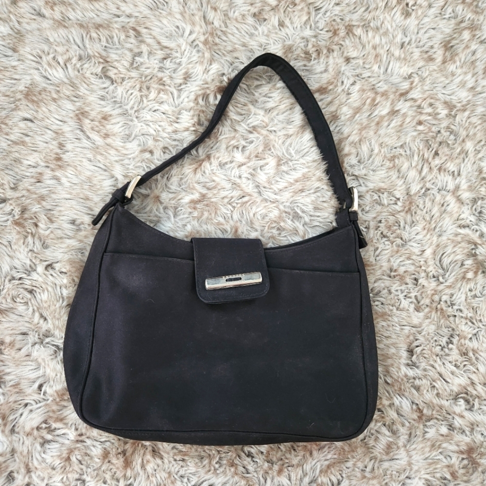 Express World Brand Vintage‎ Y2K Mini Shoulder Bag Black and Silver